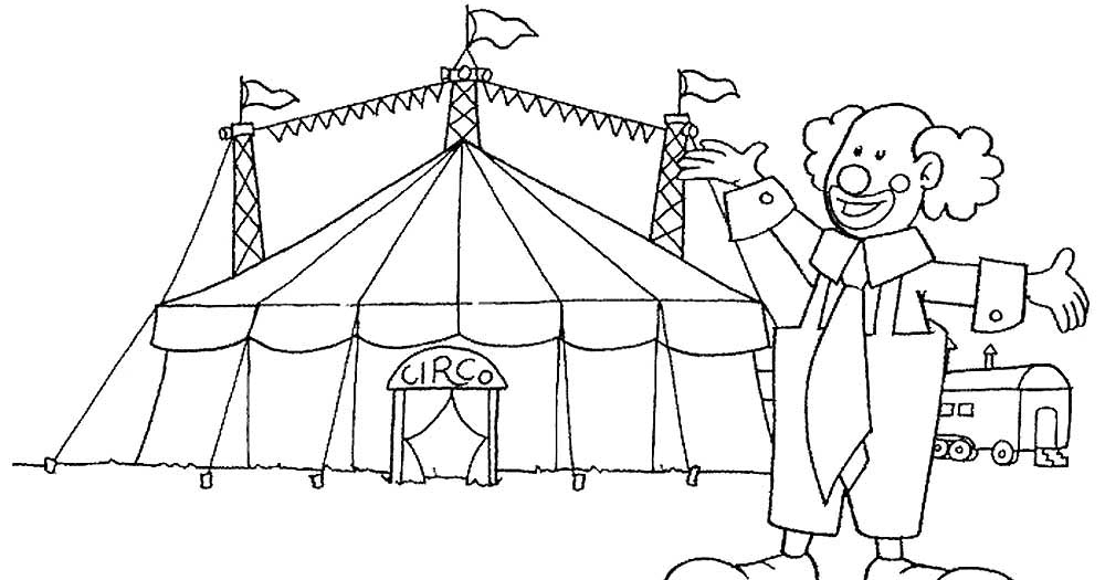  Gambar  Mewarnai Circus Untuk Anak