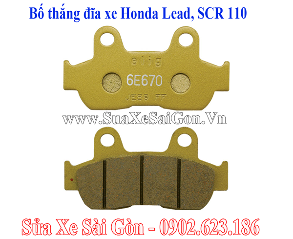 Thay bố thắng đĩa trước xe Honda Lead, SCR 110 chính hãng