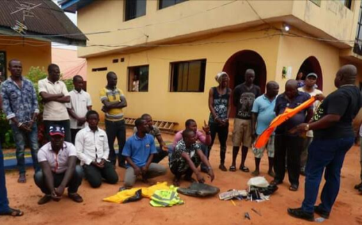 Photos: Illegal tax collectors arrested in Anambra State 