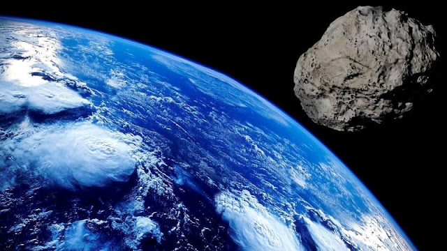 Asteroide próximo da Terra - ilustração