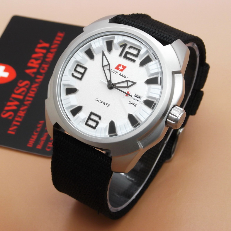 Jam Tangan Original Swiss Army - 73400 (White Dial Silver)