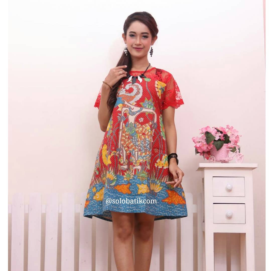 Contoh Baju Batik Wanita Modern Model Dress Batik Terbaru 2018