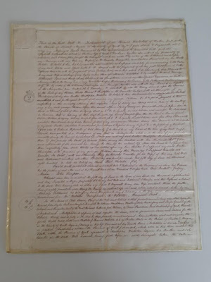 Thomas Waterton's will from 1805. It is a large, handwritten document on parchment paper