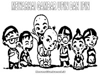 Mewarnai Gambar Upin Dan Ipin  Mewarnai Gambar