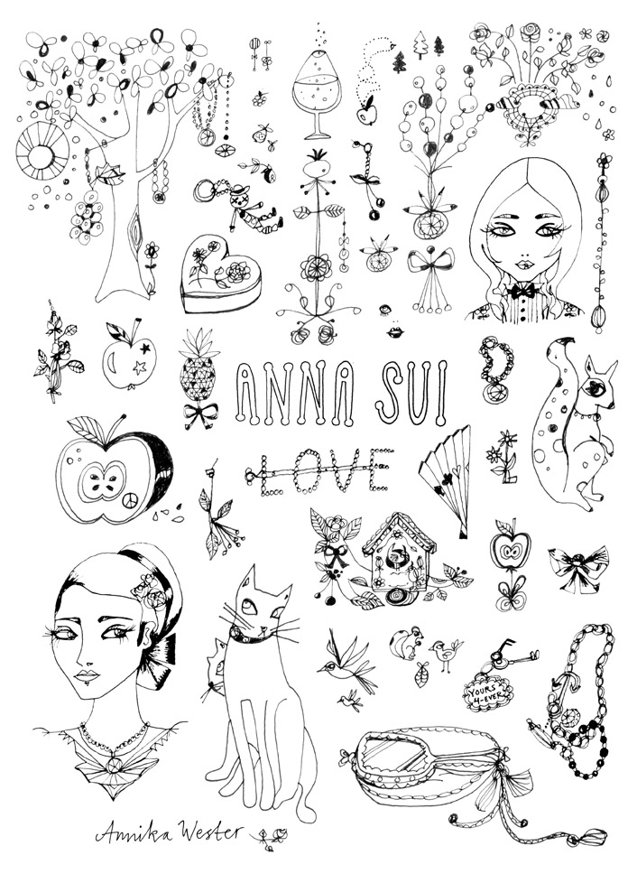 My Anna Sui print Isetan department store in NY and Tokyo recently used 