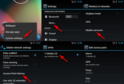 How to do internet setting 