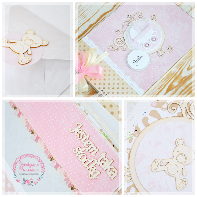 album na pierwsze urodziny, scrapbooking, handmade