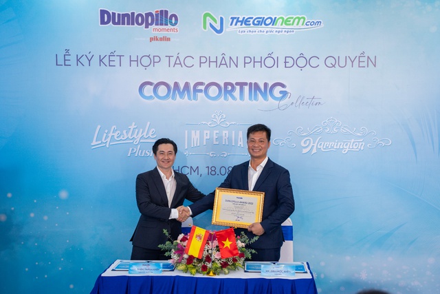 Dunlopillo ký kết phân phối độc quyền bộ sưu <a href=