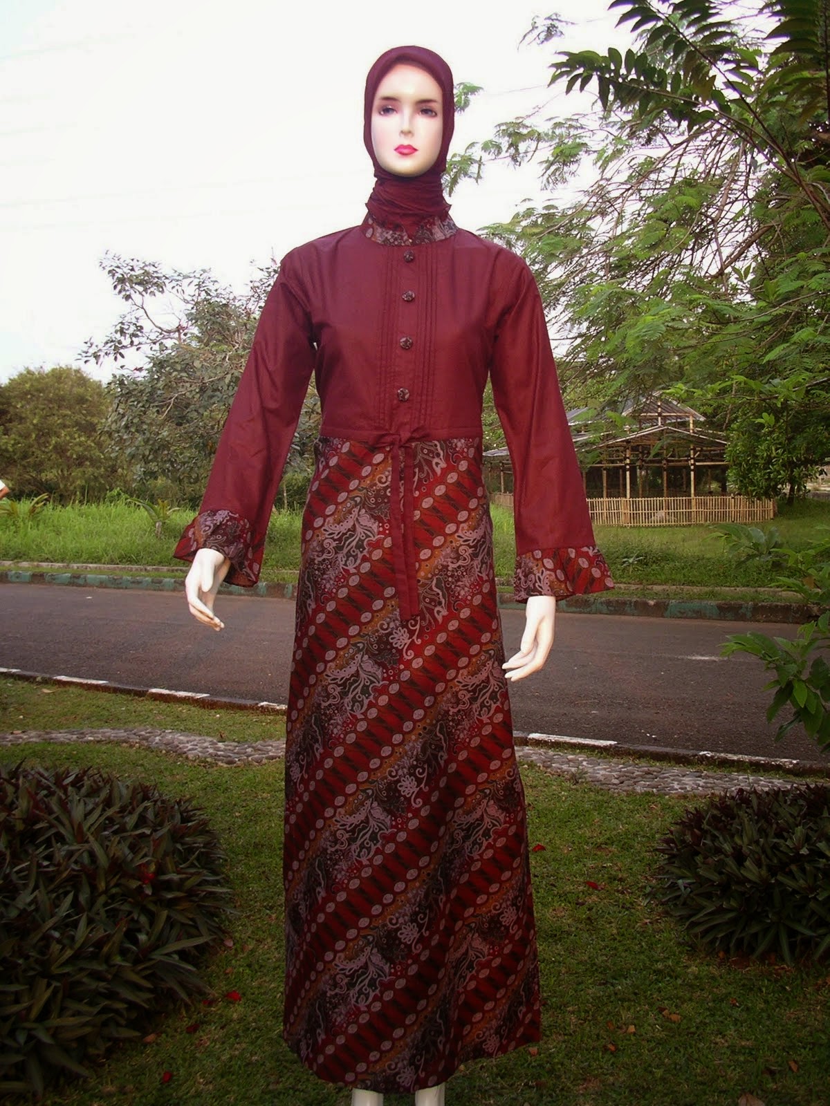  Model baju gamis batik remaja trend 2020 Gaya Masa Kini 