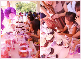 Pink and Purple Dessert Table