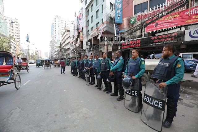 নয়াপল্টনে পুলিশের সতর্ক পাহারা, পাঁচজন আটক