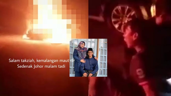 "Allah sumpah b tak tinggalkan ayang.." isteri maut rentung, tersepit suami meraung tak mampu buat apa buat ramai sebak