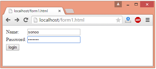  log in form