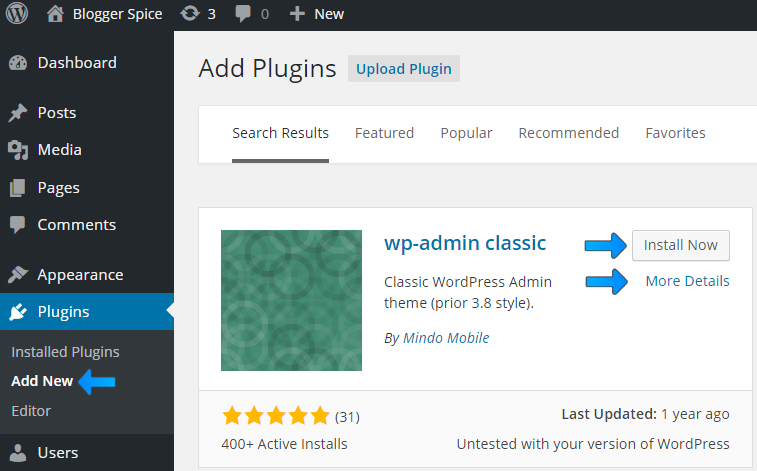 wp-classic plugins