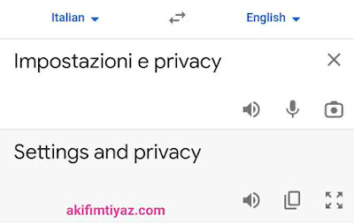 Facebook bertukar bahasa Itali, bahasa Itali, Impostazioni e privacy, google translate bahasa Itali ke english, facebook buat hal, facebook masalah