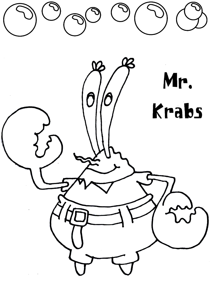 Sponge Bob Coloring Page 10