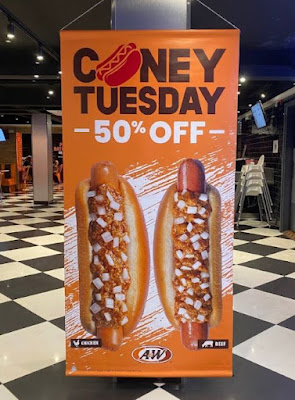 Coney Dog A&W Separuh Harga Promosi Setiap Selasa