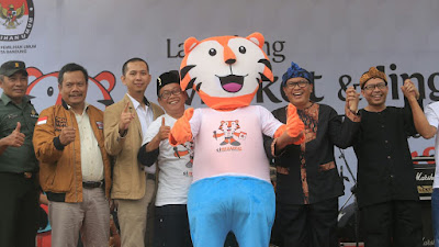 Pemkot Bersama KPU Kota Bandung Launching Maskot Dan Jingle Pilwalkot 2018