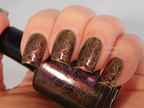 UberChic Beauty 21-03 over The Lady Varnishes Harpy