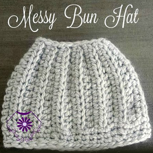 Messy Bun Hat – Free Pattern