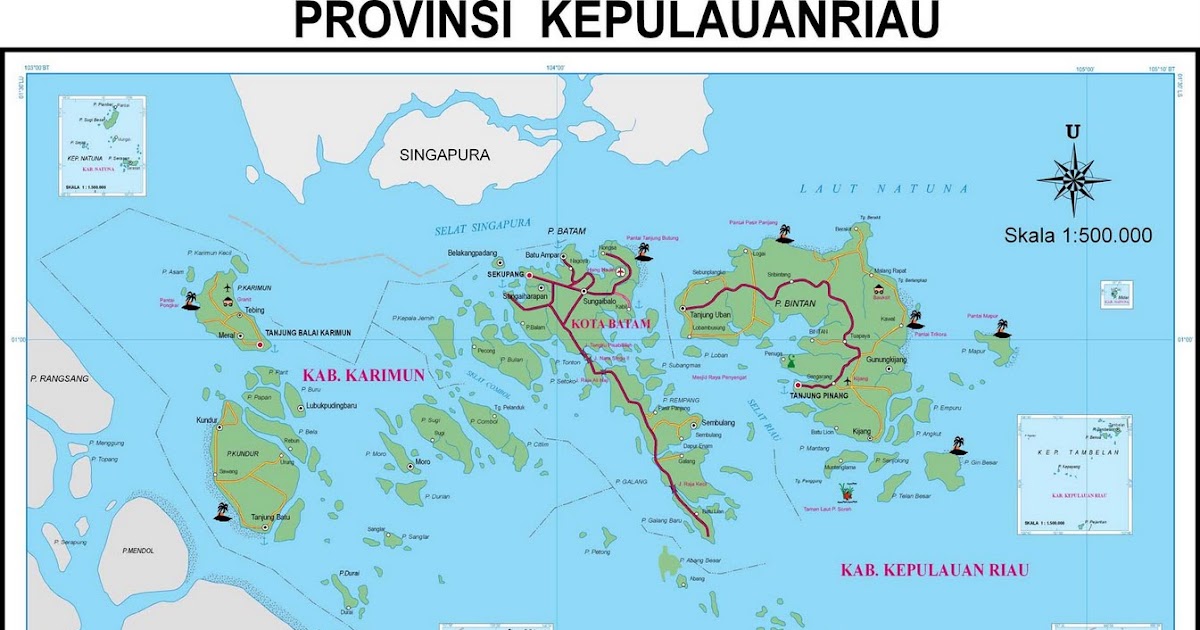 Peta Provinsi Kepulauan Riau ( Kepri)