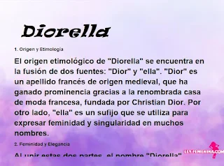 significado del nombre Diorella