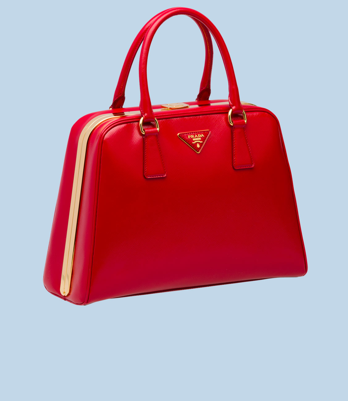 Prada BL0808 - Saffiano Patent Tote Bag (red)