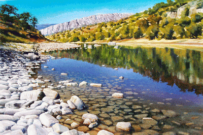 hyperrealistic watercolor landscape paintings