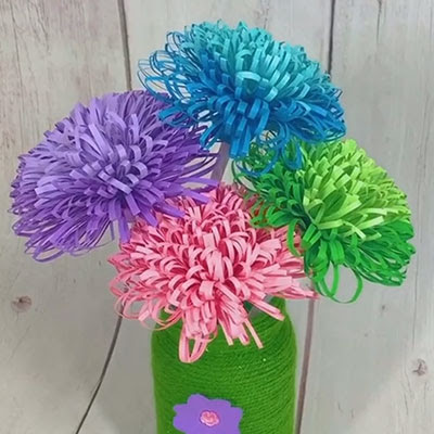 Fluffy Paper Flower Bouquet 6