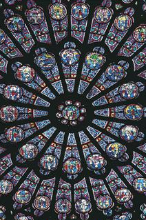 Stained glass window - Notre Dame Cathedral, Paris