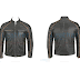 Semi Motorbike Casual Leather Jacket With Piping