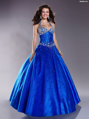 Vestidos de xv años azul rey