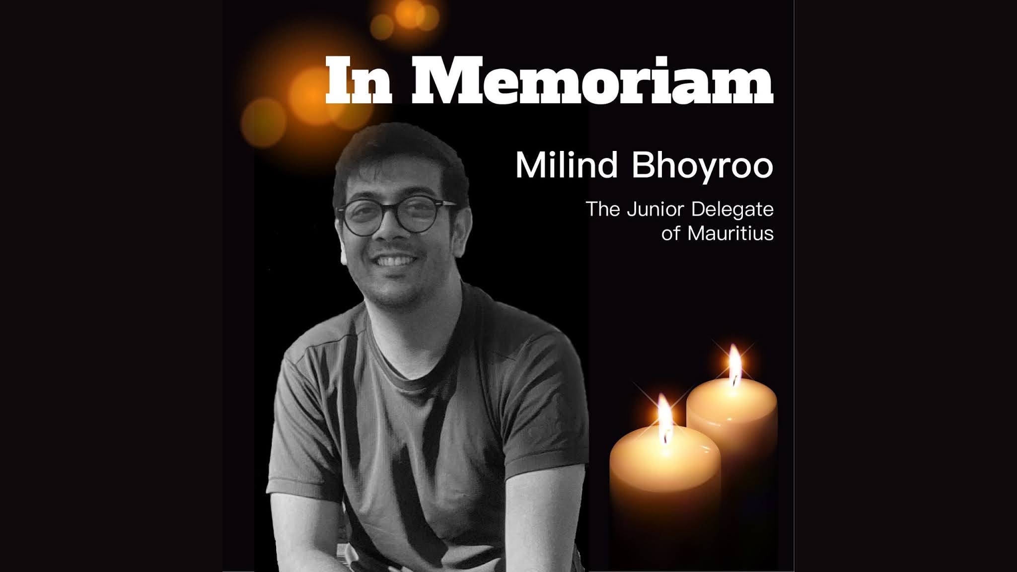 Milind Bhoyroo WCA of Mauritius passed away