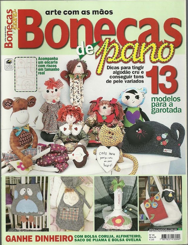 Arte Com As Mãos Bonecas De Pano N° 24