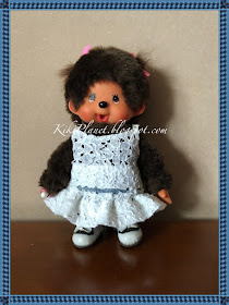 kiki monchhichi doll poupée couture sewing jupe top fait main handmade skirt vêtement clothes