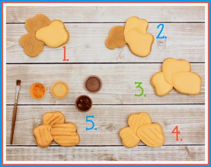 Decorated Chips cookies tutorial