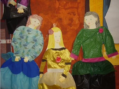 Disfraz escolar de cuadro de Velazquez con las Meninas
