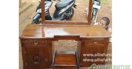 Meja rias ukiran  kayu  jati model afrika Allia Furniture