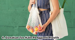 Gunakan Tas Kain Pengganti Plastik merupakan salah satu tips menghemat uang sambil jadi pahlawan bumi