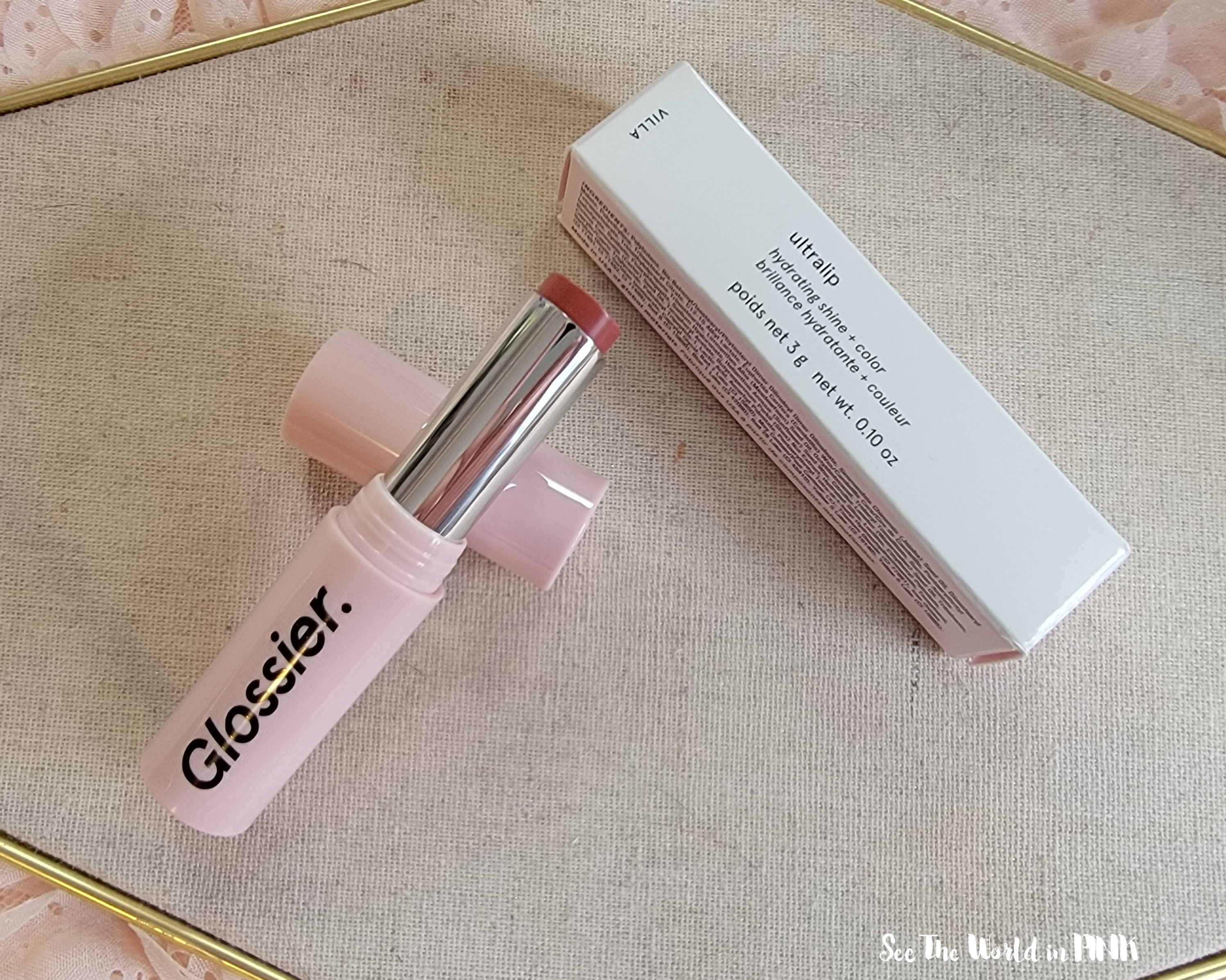 Finally Trying Glossier - Ultralip High Shine Lipstick with Hyaluronic Acid & Cloud Paint Gel Cream Blush