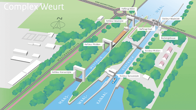 План шлюзового комплекса Вёрт в Нидерландах