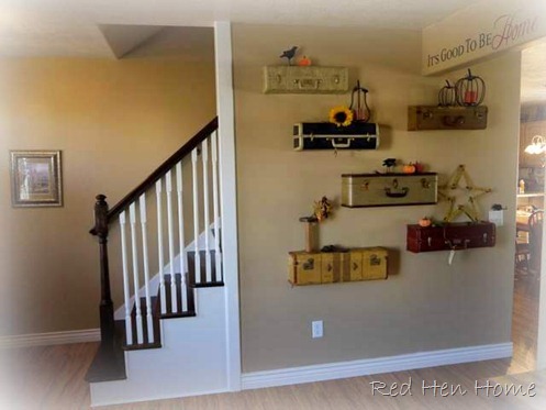antique suitcase luggage shelf shelves