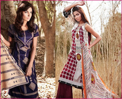 Barkha And Batik Lawn Collection 2012 By Moon Textiles,