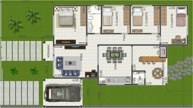 Colorful Floor Plan