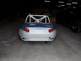 Mazda Miata Race Car before complete body paint at Almost Everything Auto Body.