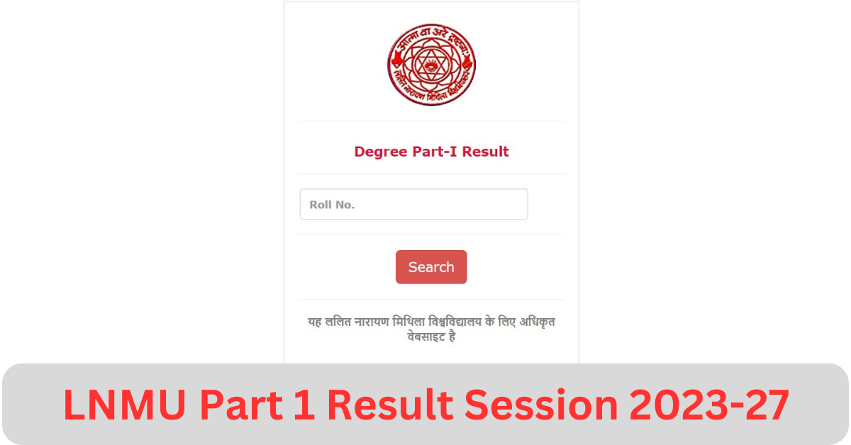 LNMU Part 1 Result 2023-27