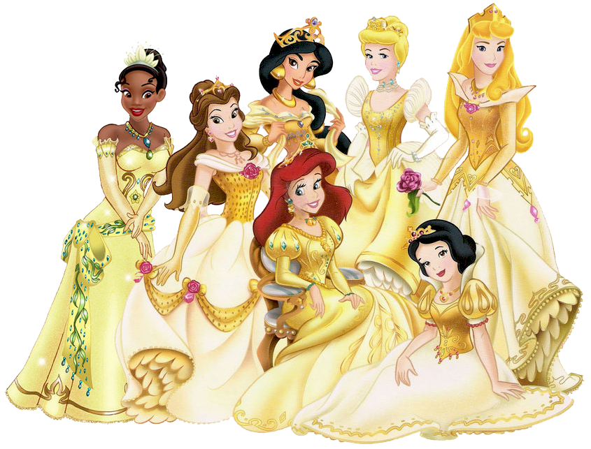  Imprimir princesas disney en dorado