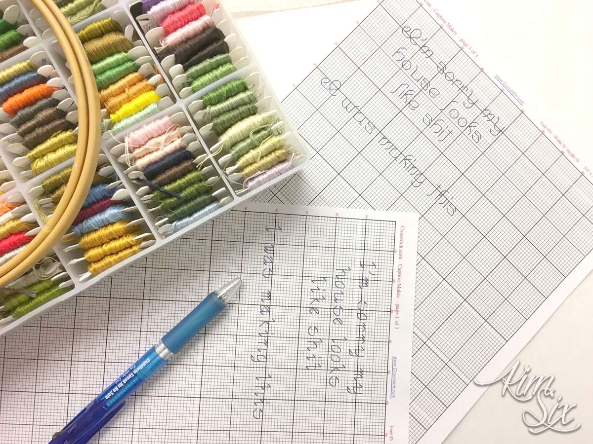 Charting cross stitch to update sampler
