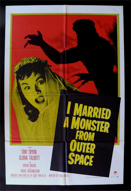 b movie posters, classic poster art, retro movie posters, mr pilgrim,I Married a Monster.