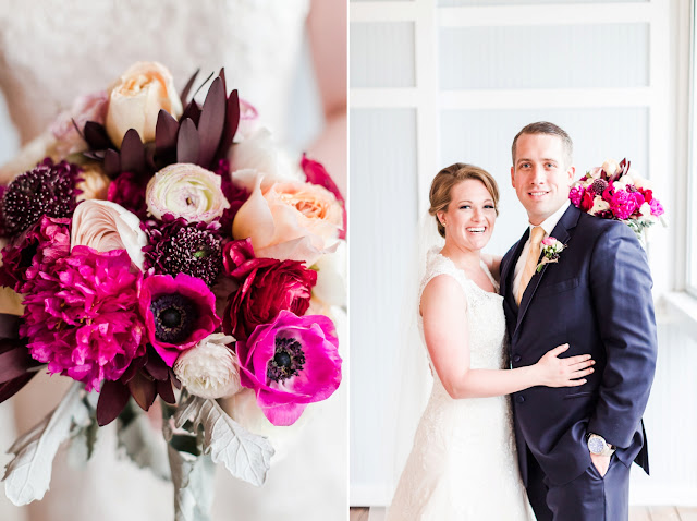 A nautical winter wedding with a spectacular sunset at the Chesapeake Bay Beach Club by Heather Ryan Photography